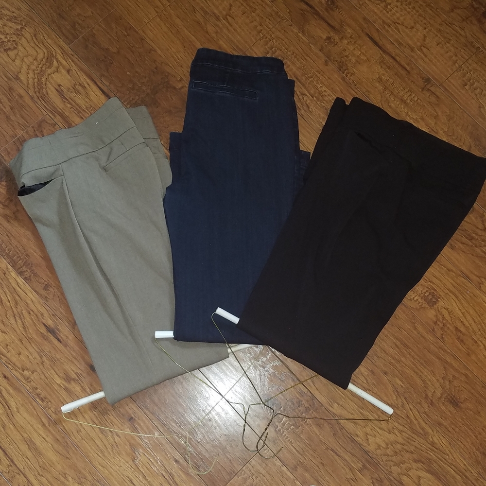Three pairs of Maurices 13/14 dress pants